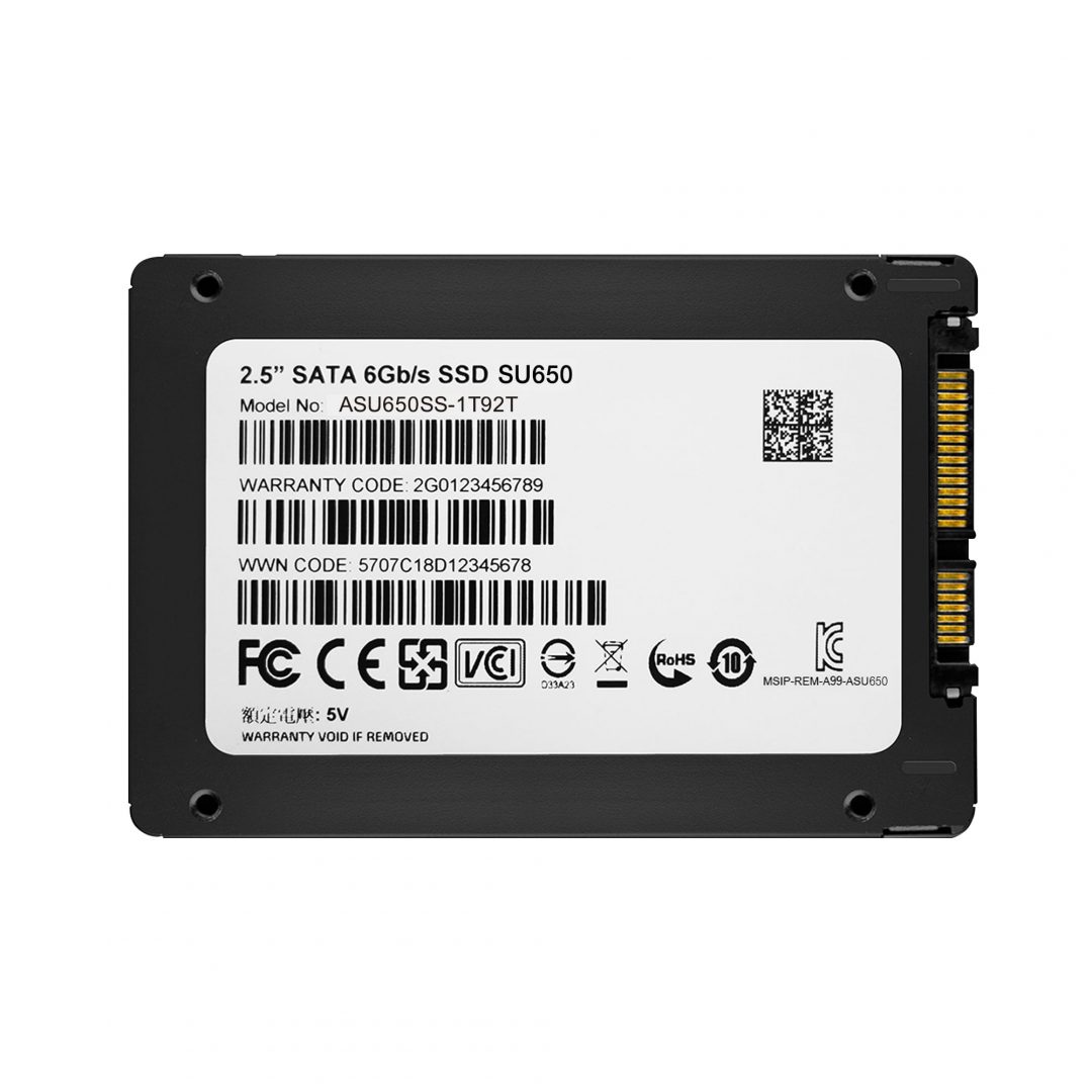 حافظه SSD ای دیتا مدل SU650 ظرفیت 256 گیگابایت