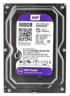 هارد اینترنال وسترن دیجیتال purple مدل WD05PURK  500GB استوک